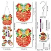 (US Local)DIY Diamond Painting Double Sided 3D Wind Chime Xmas Pendant  Hanging Kit
