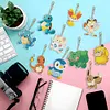 10PCS Diamond Art Keyring Pokemon Double Sided for Adult Kid Purse Handbag Decor