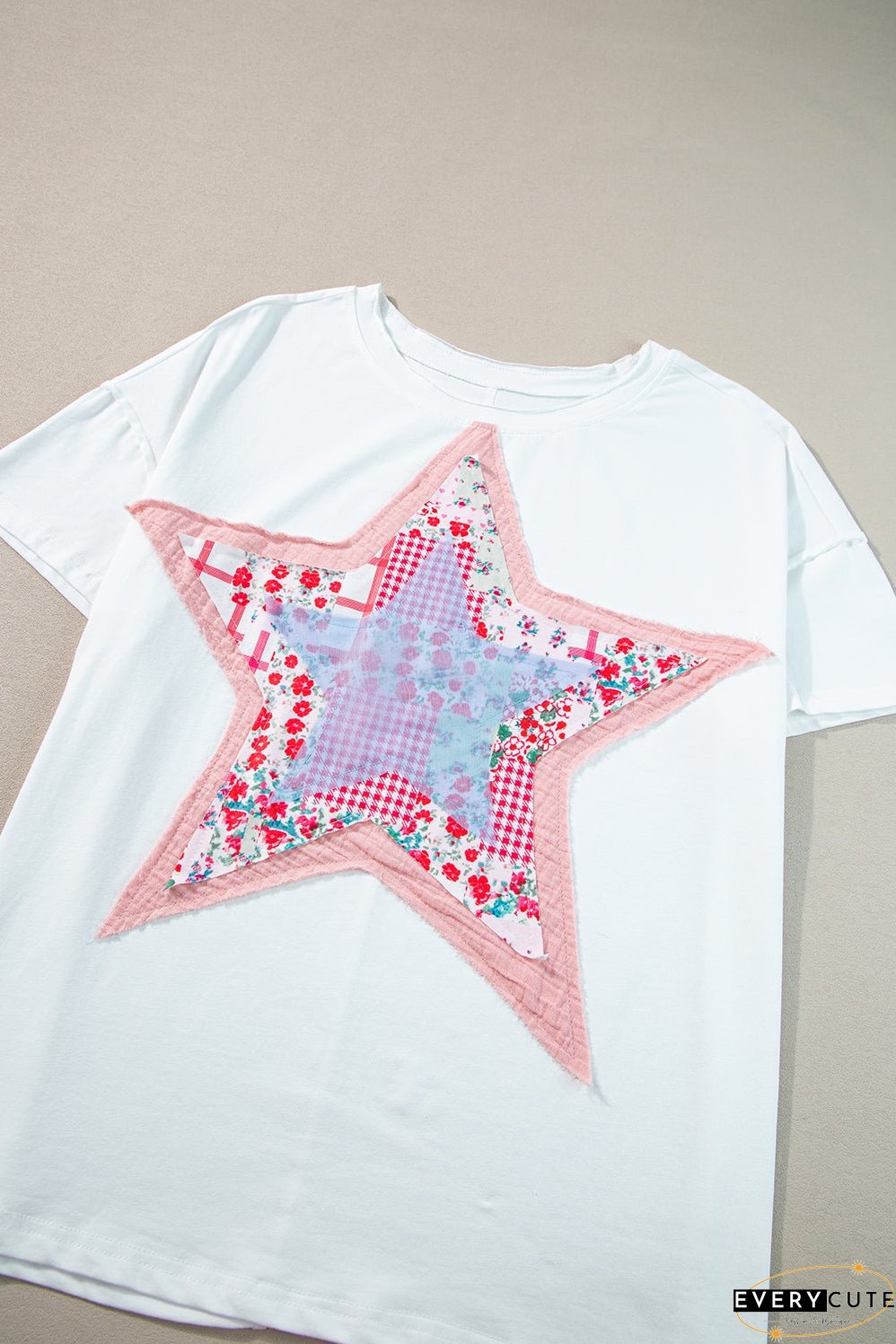 Star Patchwork Loose T-shirt