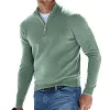 Pull Zipp&eacute; Et Col Montant Pour Hommes