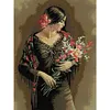 Smell Flower Beauty 2-14CT Stamped Cross Stitch 44*61cm/17.32*24.02in(Big Size)