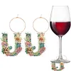 2pcs/set DIY 26 Letters Double Side Diamond Painting Wine Glass Charms Identification Kit