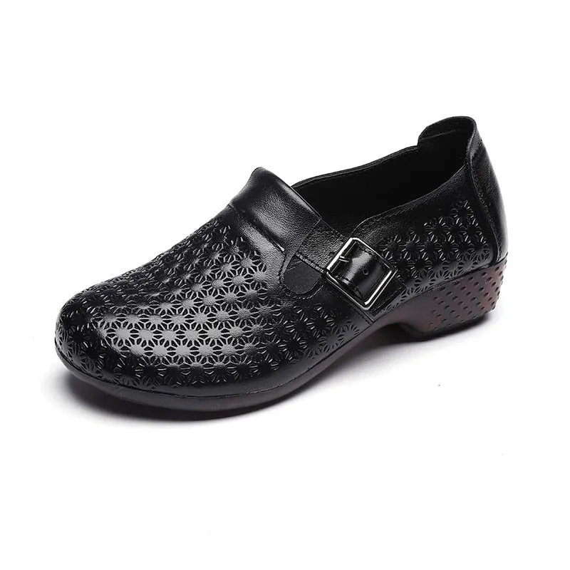 GKTINOO Spring Flat Shoes Woman 2022 Vintage Flats Women Casual Shoes Genuine Leather Soft Bottom Ladies Leather Shoes Size 41