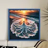 Beach Dress Girl-11CT Stamped Cross Stitch 40*40cm