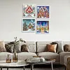 (US Local)4pack Xmas House-Special Shaped Diamond Painting Kit(30x30cm)