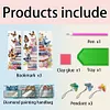 (US Local)3Pcs Special Shape Book Butterfly 5D DIY Diamond Painting Bookmark Craft Kit