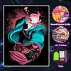 Ariel and Flounder - Full Round Diamond Painting-(Silhouette style)