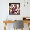 >SALE<5D DIY Full Round Drill Diamond Painting Stained Glass Owl Home Decor 30x30cm