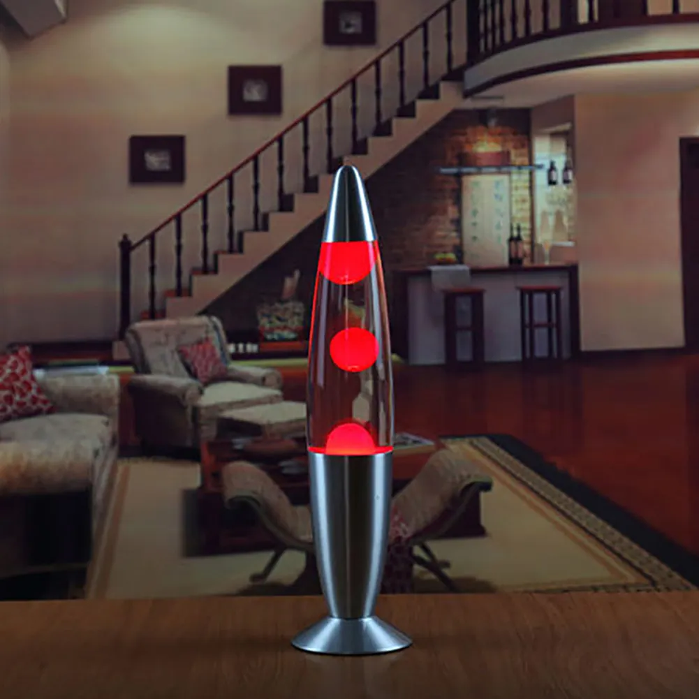25W Jellyfish LED Bedside Volcano Lava Night Light for Home Bedroom (Red)