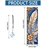(US Local)4Pcs Special Shape Feathers Diamond Painting Bookmark Making Kit for Book Lovers