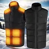 15 Heating Zones Electric Heated Vest with Light USB Thermal Waistcoat Clothes