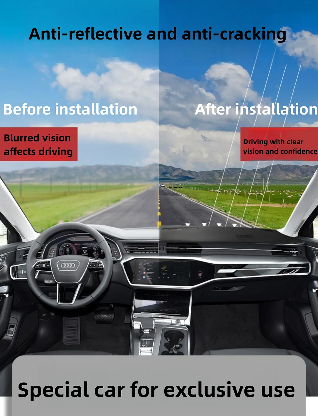 Car Front Window Anti Light Mat Sunscreen Mat