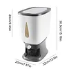 Rice Dispenser 22 Lbs Rice Storage Container Sealed Moisture Proof Cereal Dry Food Storage Container with Measuring Cup for Kitchen Pantry Organization