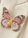DIY Embroidered Butterfly Brooch Embroidery Butterfly Lapel Pin Clothes Decoration for Backpack Pants T-Shirt Jacket Bags Dress Jeans