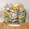 (US Local)Acrylic Special Shape Gardening Gnome Diamond Painting Desktop Ornaments Kit