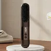 Cordless Hair Straightener Brush USB Rechargeable Portable Straightening Comb with 3 Temperature Settings & LED Display for Women Gift Idea for Home Travel