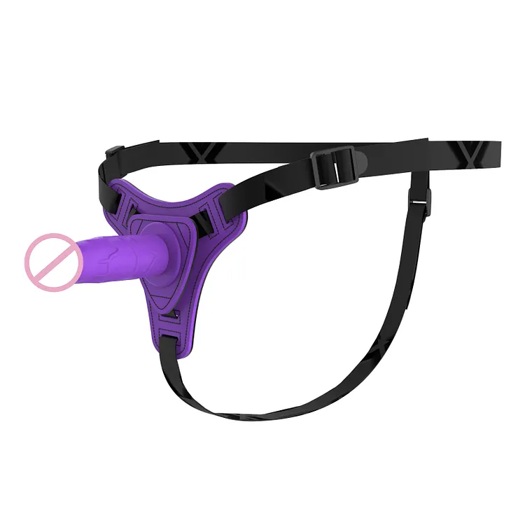 Strap On Purple Dildos 