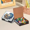 Feathers Leather Diamond Painting Notecard Box 5D DIY Diamond Art Note Box
