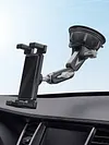 Suction Cup Car Tablet Holder with Adjustable Arm & 360 Rotation Car Phone Mount for Dashboard & Windshield Heavy Duty Truck Accessories