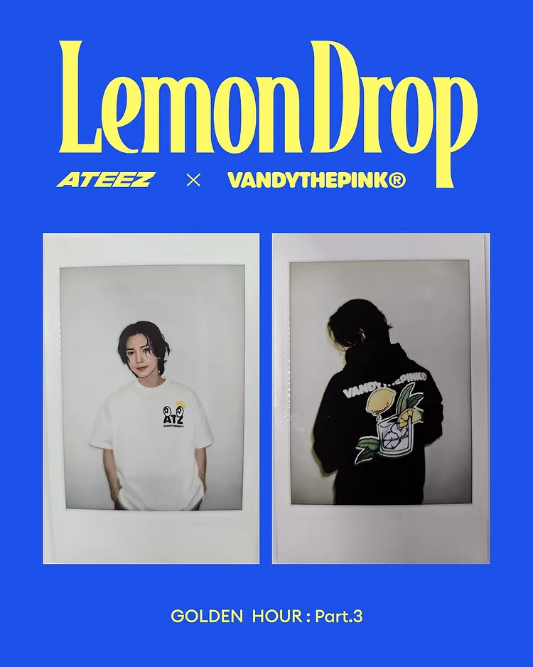 ATEEZ Vandy The Pink LemonDrop コラボパーカー ATEEZ x Vandy The Pink Golden Hour Part: 3 Lemon Drop Hoodie
