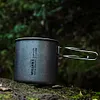2Pcs Outdoor Camping Cookware Set with Folding Handle 304 Stainless Steel Pot