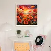 Poppy Field-11CT Stamped Cross Stitch 50*50cm/19.69*19.69in