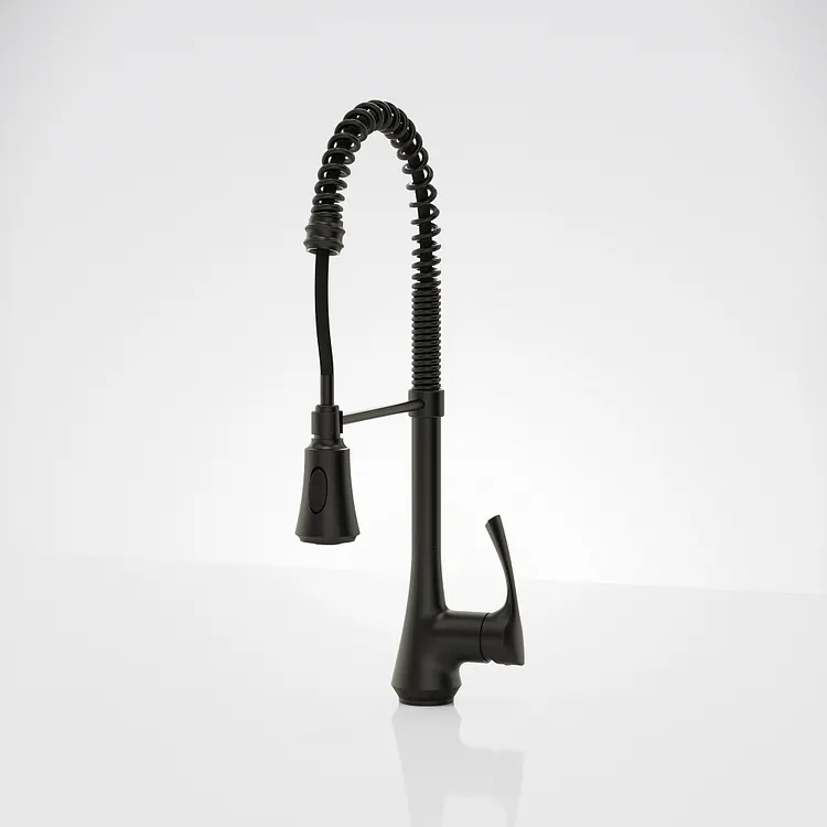 EVERSTEIN Commercial Pull-Down Kitchen Faucet Matte Black SFS-1299K-BK