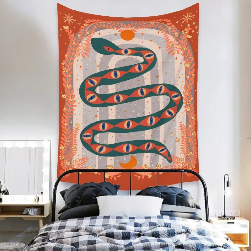 Nordic Mystical Flag Tapestry hanging fabric background wall covering home decoration wall blanket tapestry bedroom wall hanging