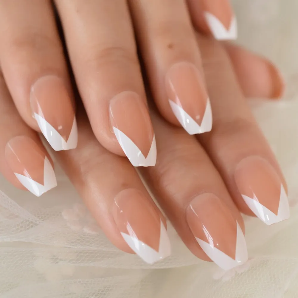 24pcs Press Fake Nail On Finger Tips Short Round Faux Ongles Yellow Blue False Nail With Designs Unas Postizas-Nail Inspo