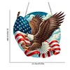 (US Local)US Flag Eagle Diamond Art Hanging Pendant 5D DIY Diamond Painting Dots Pendant