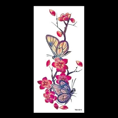 Beauty 1 Pcs Make Up Fake Temporary Tattoos Stickers Rose Flowers Arm Shoulder Tattoo Waterproof Women Big Flash Tattoo on Body