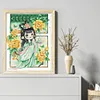 【SALE】Peony Girl-14CT Stamped Cross Stitch Egyptian Cotton 49*59cm/19.29*23.23in
