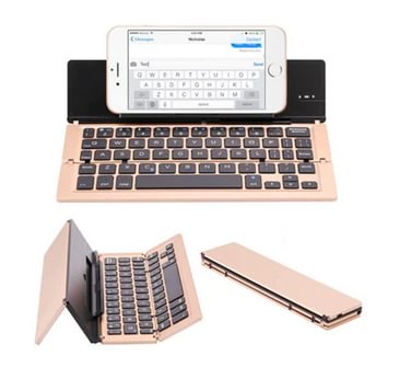 Three Fold Mobile Tablet Aluminum Alloy Bluetooth Keyboard