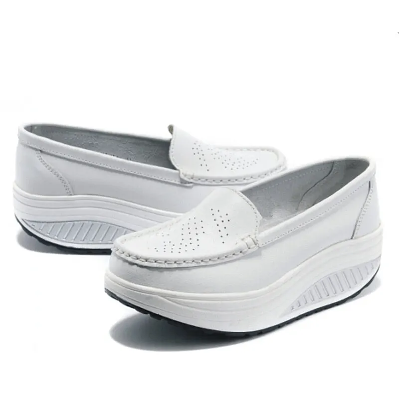 Athvotar Platform Shoes Ladies Shoes Comfortable Breathable Shoes Women Autumn Slip on Casual Women Sneakers Zapatos De 425-1