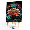 Lotus-Paint by Numbers Acrylic Painting 40*55CM