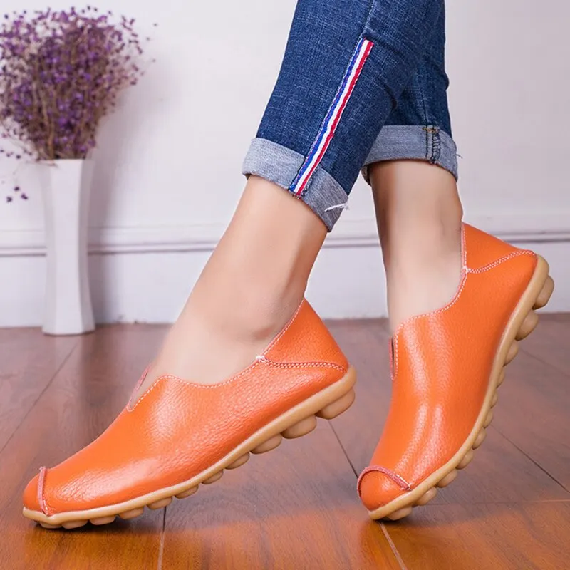 Women Fashion Elegant Ladies Flat Single Shoes 2021 Casual Loafers Female Lazy Shoes Comfort Low Heel Slip On Shoes Walking Lady