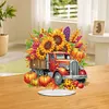 >SALE<Acrylic 2D Flat Pumpkin Truck DIY Table Top Diamond Painting Ornament Kits