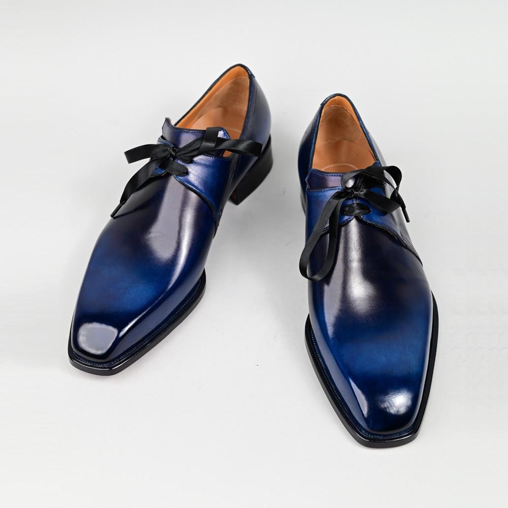 Men's Leather Shoes Derby Shoes Leather Banquet Shoes Wedding Leather Shoes