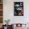 >SALE<5D DIY Full Round Drill Partial AB Diamond Painting Devil Mask Doll Decor45x65cm