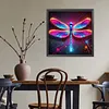 Diamond Painting -DIY Round Drill Colorful Dragonfly(40*40CM)