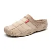 Unisex Winter Wool Casual Warm Anti-Slip Lazy Half-Slipper Shoes