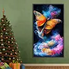>SALE<5D DIY Full Round Drill Partial AB Diamond Painting Misty Butterfly Decor45x75cm
