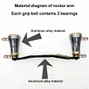 Bait Casting Fishing Reel Handle Rocker Aluminum Alloy Fishing Reel Arm (Gold)