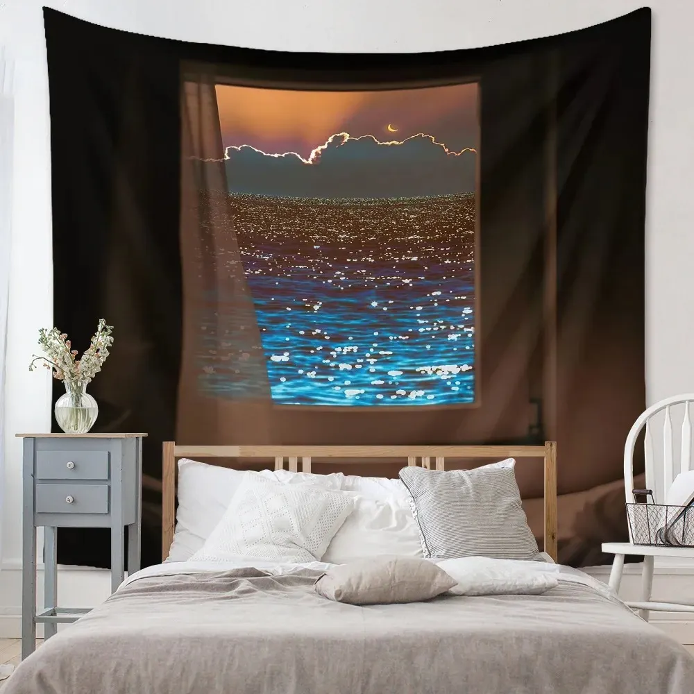 Nigikala scenery wall background cloth Nordic theme home decoration hanging cloth living room bedroom dormitory tapestry 230x150cm