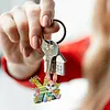 (US Local)PET Double Sided Special Shaped Easter Alphabet DIY Diamond Painting Keychain