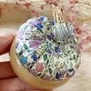 Pumpkin Shaped Magnetic Needle Pin Cushion Holder DIY Craft Random Pattern