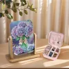 (US Local)DIY Flower Diamond Painting Kit Rotatable Mirror w Diamond Painting Jewelry Box