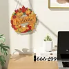 Diamond Painting Autumn Wreath Pendant for Home Window Wall