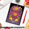 (US Local)50-Page A5 Flower Diamond Painting Notebook for Adult Holiday Birthday Gift