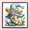 (Multi Style)Gnome Holding A Duckling-Full Embroidery 3 Strands 11CT Stamped Cross Stitch-50*50CM
